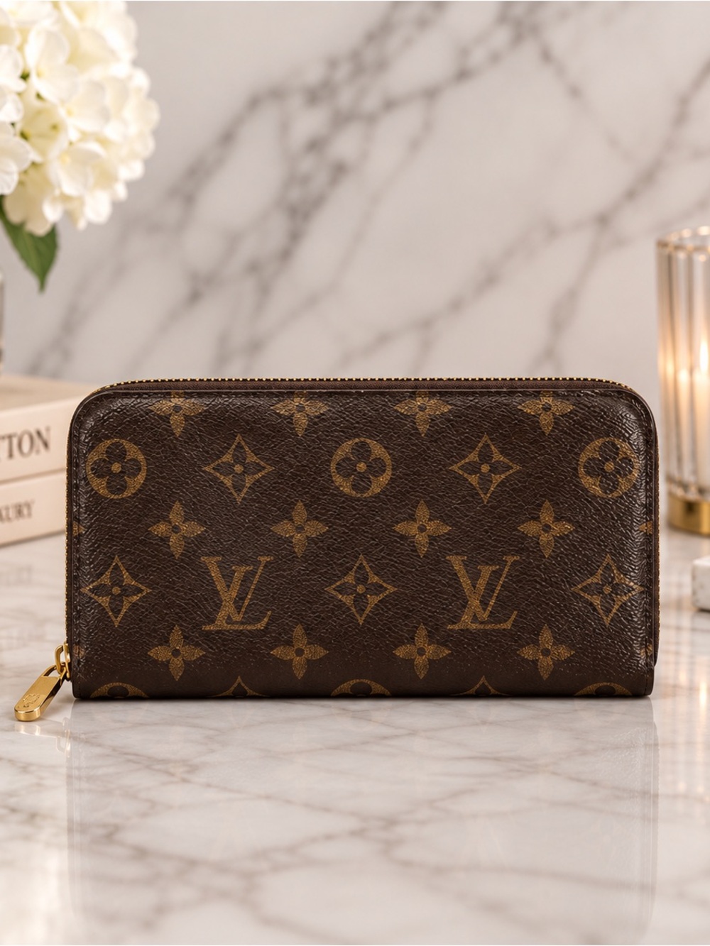 Louis Vuitton Monogram Long Zip Wallet | Vintage | Full Inclusion With COA